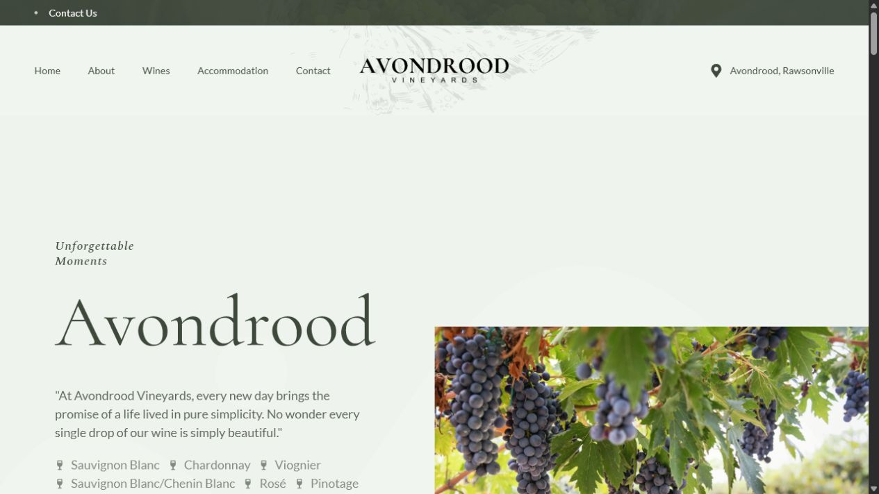 Avondrood Vineyards project