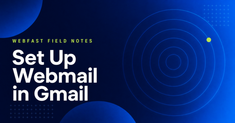 How to set up your webmail on Gmail – Desktop.