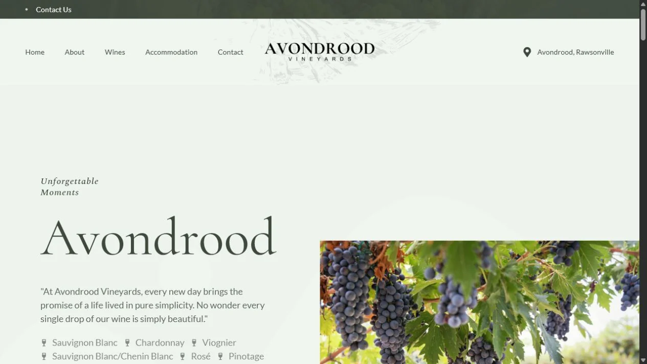 Avondrood Vineyards project